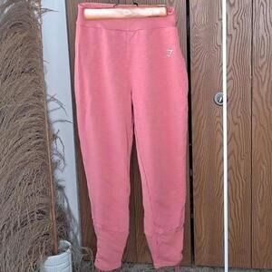 Gymshark peach pink coral sweatpants joggers soft sinched bottoms